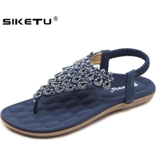 SIKETU Large Size 35-42 Flat Sandals Women Summer Beach Shoes Woman Flip Flop Female Sandals Casual Sandalias Mujer 2021 WSH2412