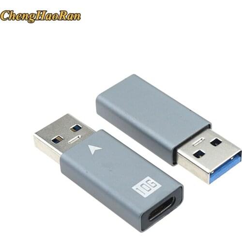 1x USB 3.1 Male to Type-C Female Adapter USB A to USB C 3.1 GEN 2 Converter Double Sided Support 10Gbps Transfer Type-C Headset