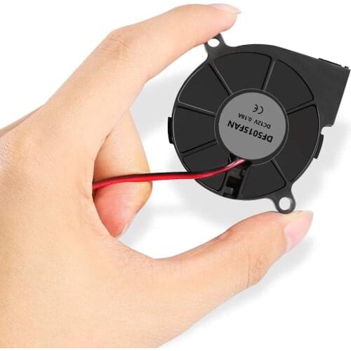 2 PCS 5015 Brushless Cooling Fan 3D Printer Blower DC 12V Fans 50x50x15mm Fan for Hotend Extruder Heat Sinks with 2 Pin Terminal