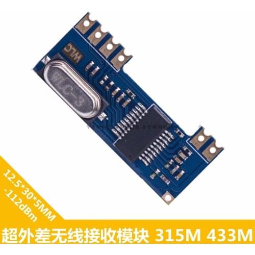 315M | 433M | ASK OOK 3-5V Wireless Superheterodyne Receiver Module | OOK | High Sensitivity | 2.1-5.2V | -112dBm 315MHz 433MHz