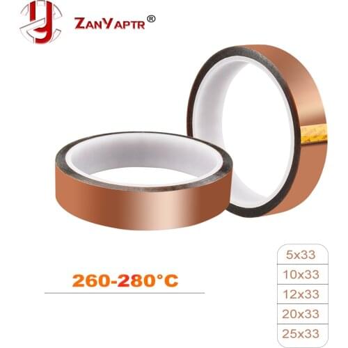 33M High Temperature Resistant Tape Heat Dedicated Tape Heat Tape for 3D Printer Rapid Printer Maker / Reprap Tape