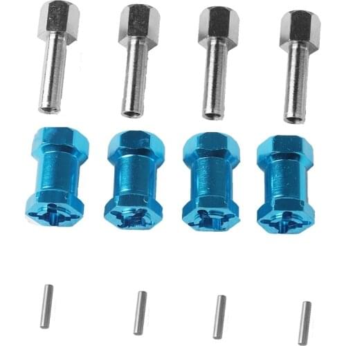 4Pcs 1/10 Aluminum 12mm Wheel Hex Hub 200mm Extension Adapter Long Combiner Coupler for RC Car HSP Axial Traxxas Parts