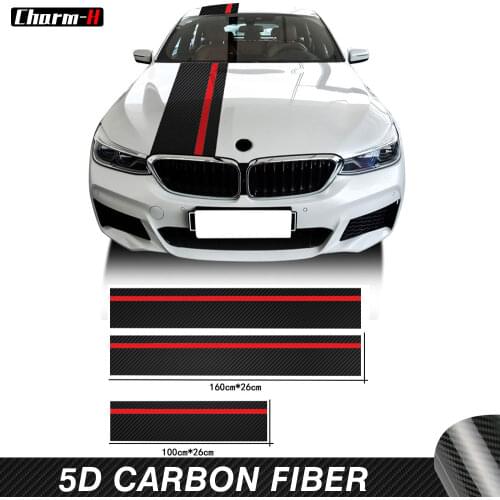 5D Carbon Fiber Vinyl Car Hood Bonnet Roof Rear Trim for BMW 6 Series GT G32