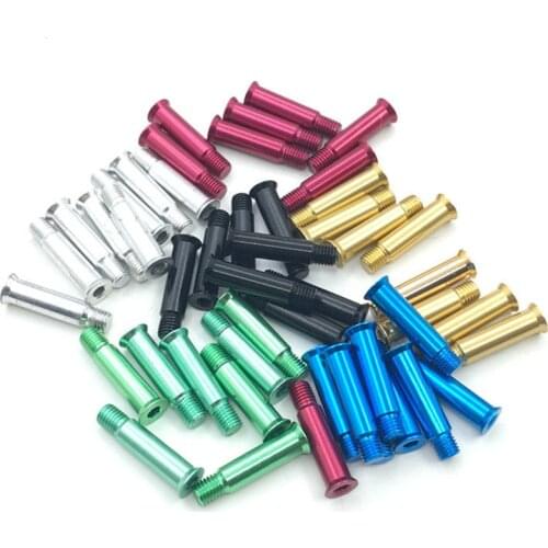 34mm aluminium alloy inline speed skating bolt for speed roller skates patines 8mm diameter axle red golden blue silver 8 pcs
