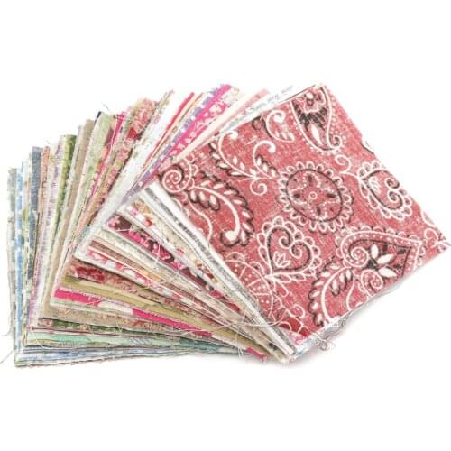 AIMA 100Pcs 10x10cm Square Floral Cotton Fabric Patchwork Cloth For DIY Craft Sewing