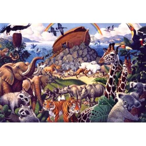 "Animal World" room decor embroidery pattern full square/round 5D diamond painting Cross Stitch Rhinestone mosaic wall stickers