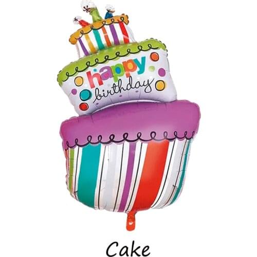 Large Size Foil Balloons Happy Birthday party Decorations kids air Balls inflatable Ballons lovely Birthday Cake Party balloons