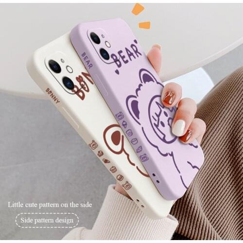 Lovely Girl Phone Case For iPhone 12 Pro Max 11 X XS XR XSMAX SE2020 8 8Plus 7 7Plus 6 6S Plus Liquid Silicone Cover