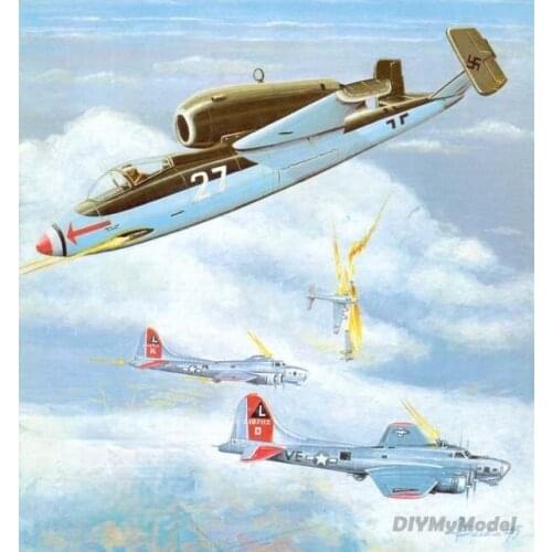 DIYMyModeI He-162 salamander fighter DIY Handcraft Paper Model KIT Handmade Toy Puzzles Gift Movie prop