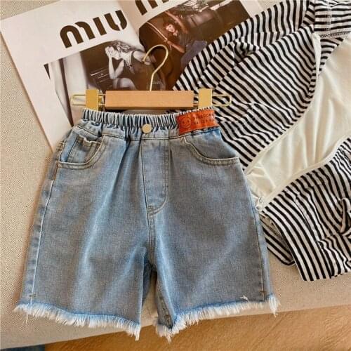 Toddler Kids Denim Shorts Summer New Baby Girls Casual Solid Jeans Shorts Korean Loose High Quality Shorts For Boy Child Shorts