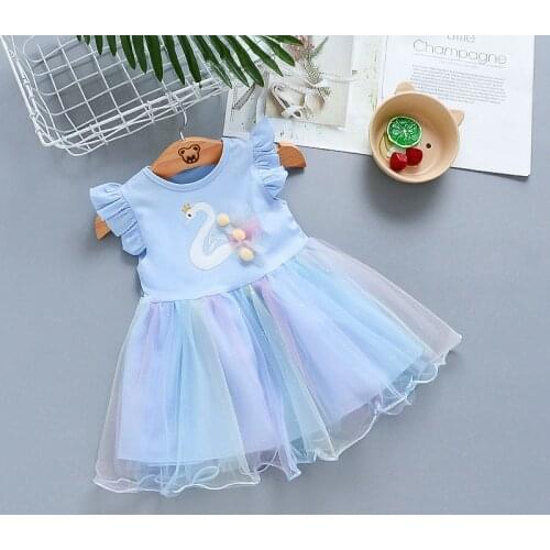 Elegant Fashion Girls Dress Wedding Party Princess Dress Casual Kids Clothes 2021 New Long Sleeves Dress Childrens For 1-5T