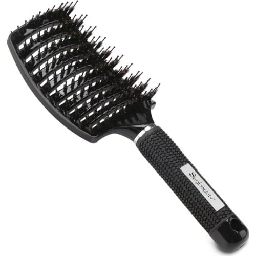 Segbeauty Women Hair Scalp Massage Comb Bristle Nylon Hairbrush Wet Curly Detangle Brush for Salon Hairdressing Tools