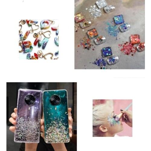 Exquisite Sequins for Flat Bottom Cup Slime Holographic Cosmetic Glitter Sequins for Makeup Body Art Festival Decoration