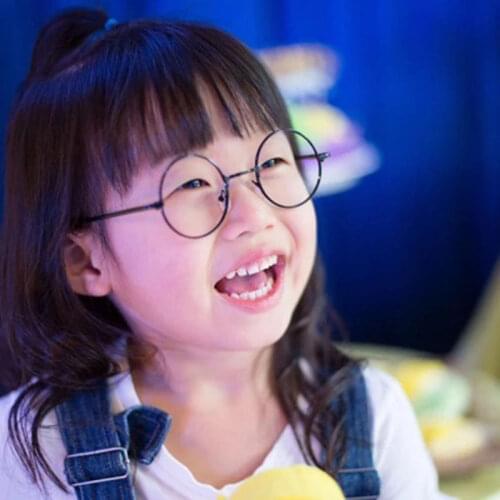 2019 NEW Boys&girls Round Without lens Cool glasses frames Children eye glasses Multi-color Metal frame Kids Oculos n828