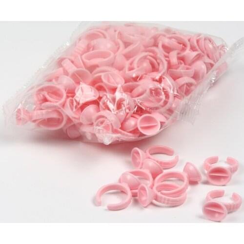 100Pcs Disposable Caps Microblading Pink Ring Tattoo Ink Cup For Tattoo Needle Supplies Accessorie Makeup Tattoo Tools