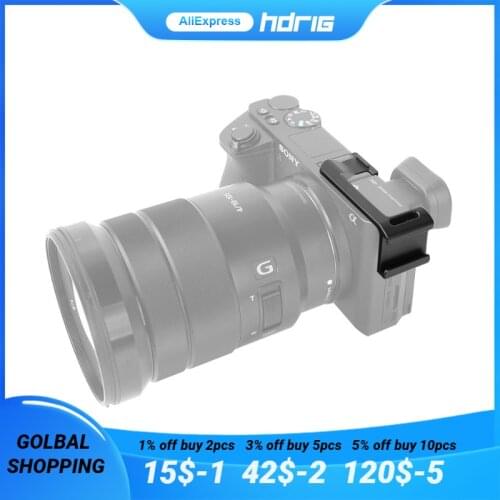 HDRiG Cold Shoe Plate Left Side For Sony A6100/A6300/A6400/A6500/A6600 Cold Shoe Extension Mount For Microphone Monitor LCD