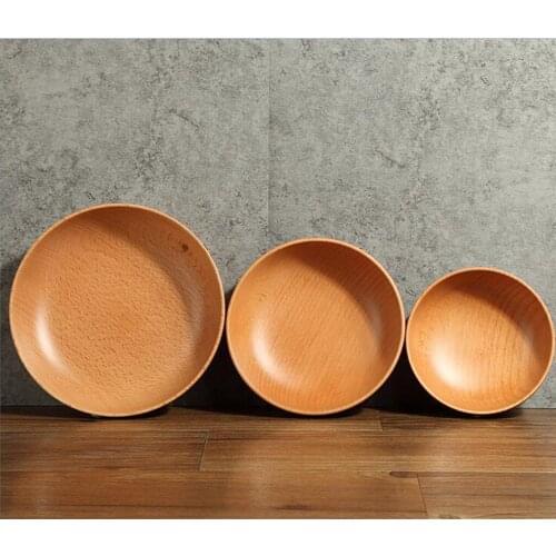 Bowls for Soup Fruits Oatmeal Gruel Spaghetti Pasta Multifunctional Wooden
