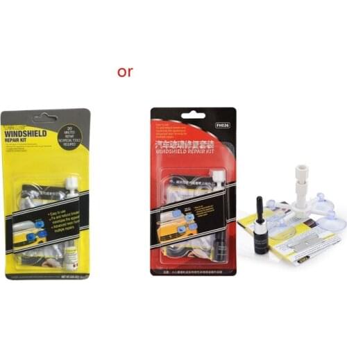 Windshield Repair Kit Quick Fix DIY Car Wind Glass Bullseye Rock Chip Crack Star Easy Instructions Operation Multifunction Car