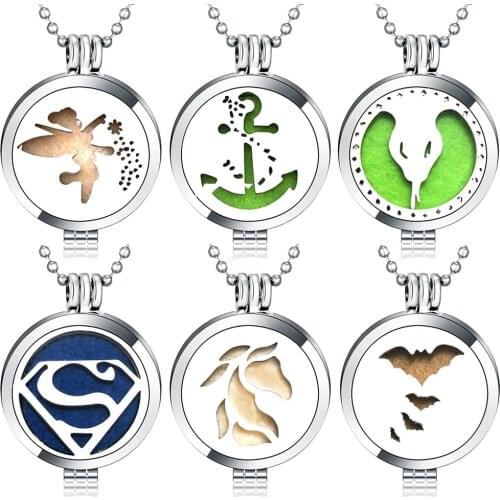 New Aromatherapy Diffuser Necklace Flower Fairy Open Essential Oil Stainless Steel Perfume Locket Pendant For Women Jewelry Gift