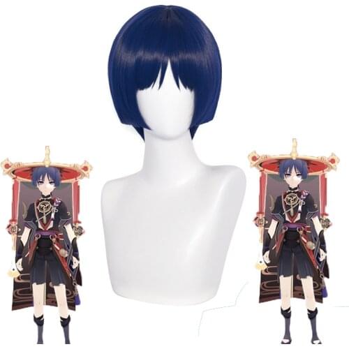 Game Genshin Impact Scaramouche Wigs Cosplay Costume Genshin Impact Cosplay SanBing Costume Hat Scaramouche Cosplay Shoes Boots