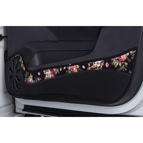 Fit For Escort Kuga Ecosport Edge Taurus Explorer Mondeoo Focuss Everest Fiesta Leather car door Anti-kick pad mats protector