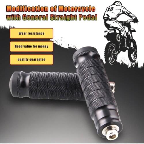 1 Pair CNC Motorcycle Rear Foot Rest Pegs Pedals M8 6063 Aluminium Refit Durable Universal Footrests Footpegs 102X26X26mm