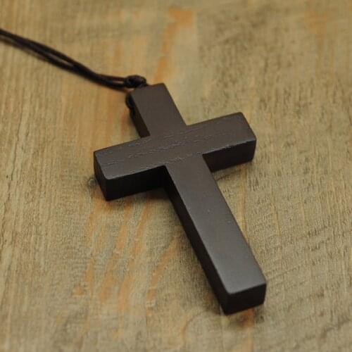 Solid Wood Cross Car Hanging Christian Carry Bag Packaging 10cm High Catholic Crucifix Crosses Jesus Christ Hanging Wall Crosses