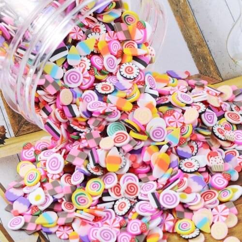 50g Polymer Clay Color Animal/Fruit Slice DIY Craft Supplie Mobile Phone Decor Accessory Filler Material Nail Art Stickers