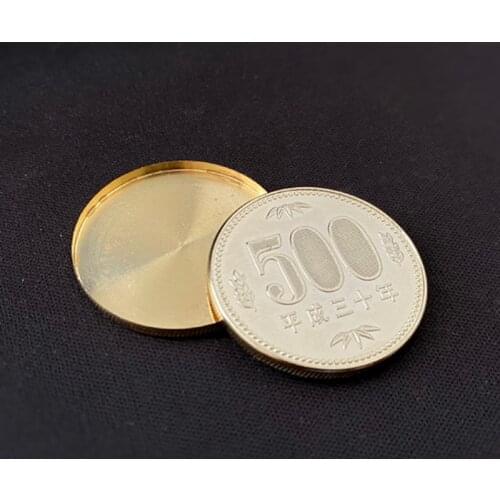Expanded Shell Japan 500 Yen (Brass, Gilded) Magic Accessories Magic Tricks Close up Magic Illusions Gimmick Easy To Do