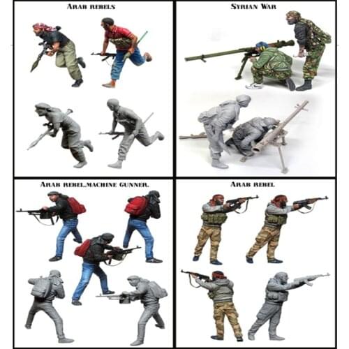 Syrian war resin soldiers 6 people 1:35