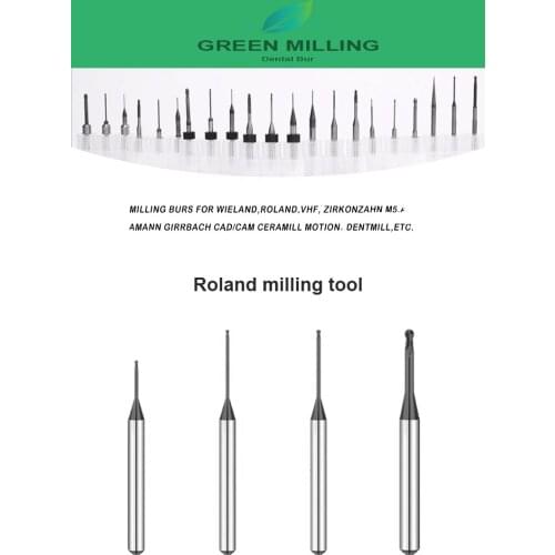 Roland burs diameter 0.6mm/1.0mm/2.0mm for D51 D52 roland CAD CAM milling machine