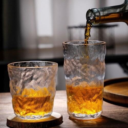 Nordic Heat-Resistant Glass Cup Frosted Coffee Cup Cocktail Wine Whiskey Glass Mug Transparent Milk Beer Cup Drinkware