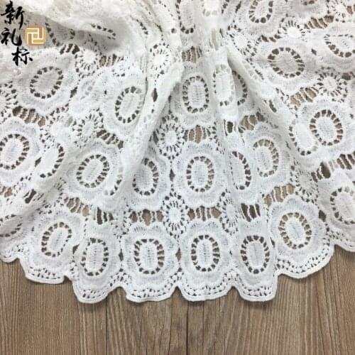 High Quality Flower African Guipure Lace Fabric 5Yards/lot Standard Water Soluble Lace For Wedding Party Dress Sewing Material