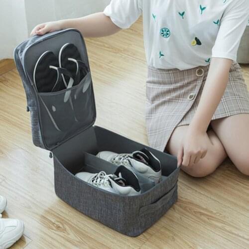 Convenient Shoe Storage Bag Portable Multi-functional Shoes Organizer Oxford Fabric Compartment Luggage Organizer for Travel