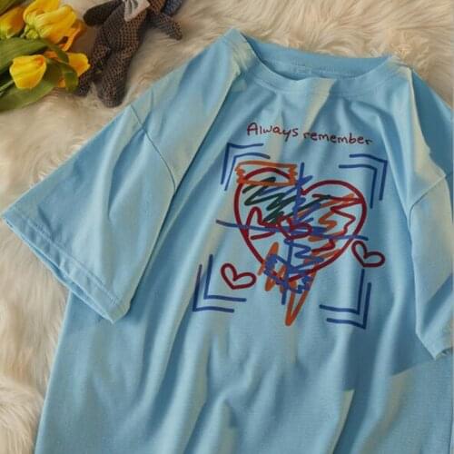 Graffiti Print Women Tops Summer New Short Sleeve O Neck Woman T shirt Casual Style Tee shirt Women