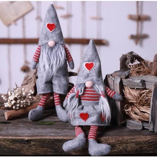 1pcs Christmas Decoration Tied Beard Hanging Legs No Face Doll Cartoon Doll Pendant Land God Ornaments