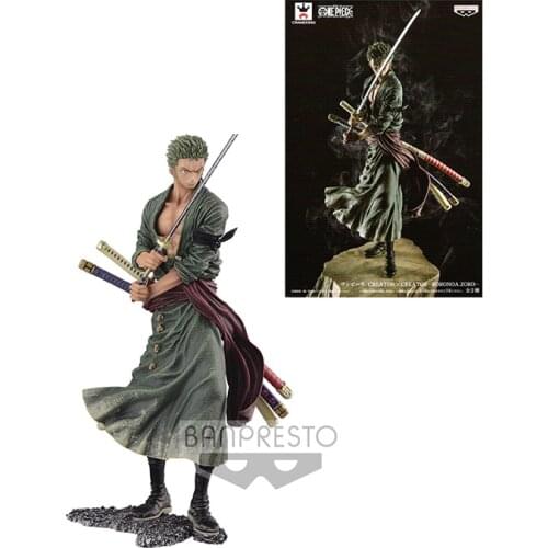 20cm BANDAI one piece figure Roronoa Zoro Anime characters Action PVC Collection Model Toy Anime Figure Toys For Kids