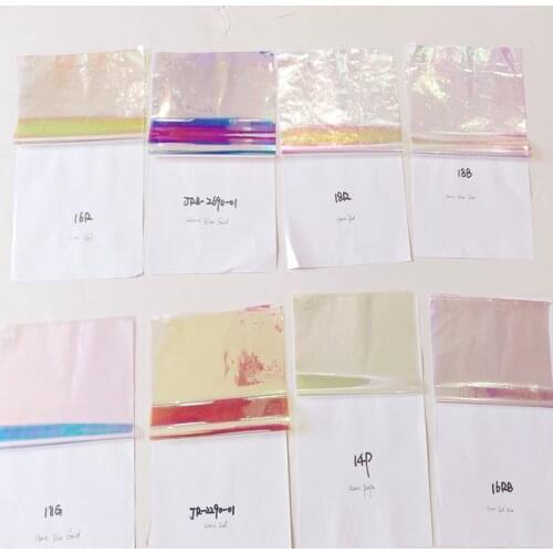 [24PCS] A4 Format Sample NEW - MYLAR / IRIDESCENT/MAGIC FILM FOR MACHINE EMBROIDERY with 8 Color,3 pcs Per Color