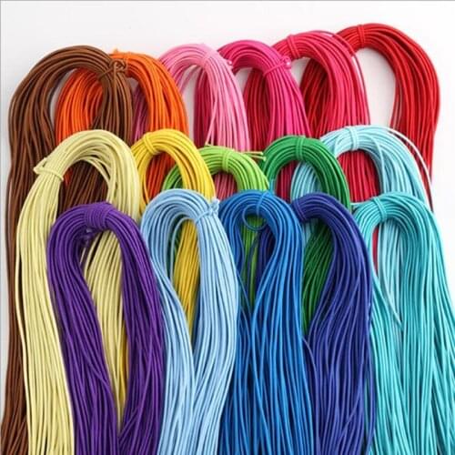 5 Yards 2mm Colorful Round Hair Elastic Rope High-Quantity Elastic Rubber Band Elastic Line DIY Sewing Accessories Elastic Cord