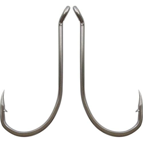 50pcs 92554 Stainless Steel Fishing Hooks White Offset Long Shank Octopus Fishing Hook Size 1/0 2/0 3/0 4/0 5/0 6/0 7/0 8/0 9/0