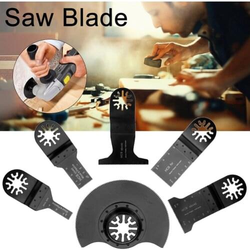 6PCS Woodworking Vibration Renovator Multi-Tool Saw Blade Wood Cutting Multi-Functional Renovator Accessories Tool