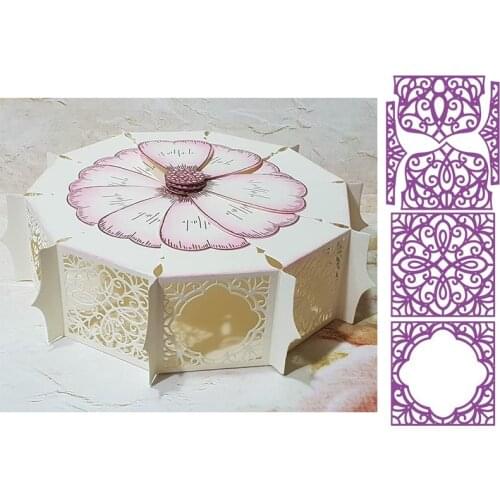 6pcs/set 3D Flourish Panel Metal Cutting Dies Stencils For DIY Scrapbooking Decoration Embossing Supplier Cards Craft Die Cut