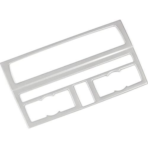 AU05 -Car Console Air Conditioner CD Buttons Panel Cover Trim Stainless Steel Interior Dashboard Trim For- Q7 2010-2015