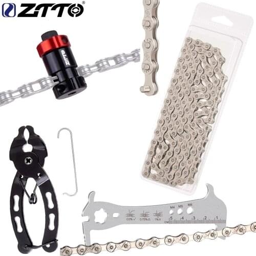 ZTTO Bike chain kit MTB Road Bike 8/9/10/11/12Speed chain Mini Chain Cutter Tool Chain Wear Indicator chain quick release buckle
