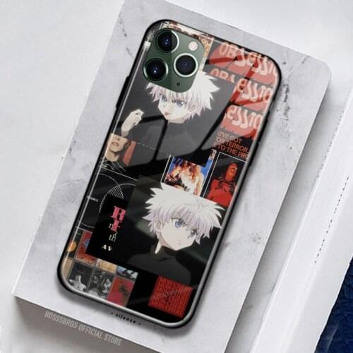 Killua Aesthetic Hunter Anime Soft Silicone Glass for IPhone SE 6 6s 7 8 Plus X XR XS 11 12 Mini Pro Max Phone Case Cover Shell