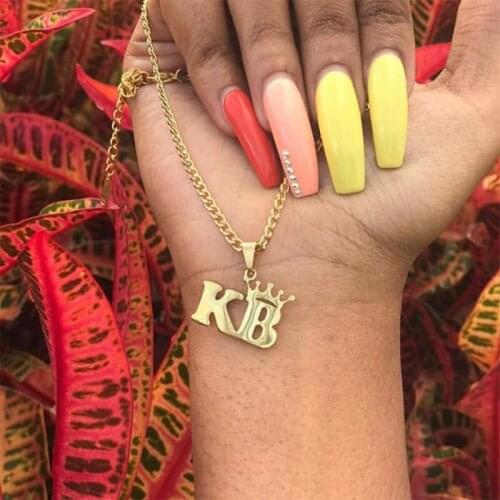 Cubin Chain Custom Name Necklace for Women Men Stainless Steel Gold Silver Color Personalized Choker Necklace Jewerly Gift