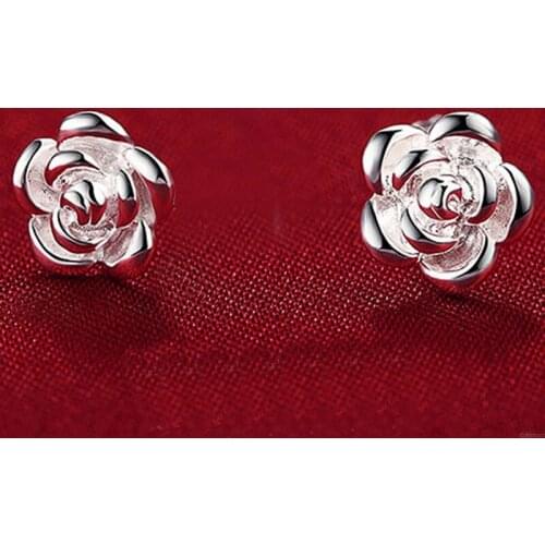 CAOSHI Exquisite Womens Flower Earrings Metallic Style Wedding Accessories Elegant Female Aesthetic Lady Jewelry Stylish Gift