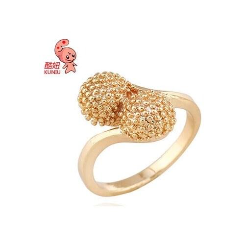 Kuniu simple round shape finger ring for women alloy metal material trendy classic style friend lover gifts fashion jewelry