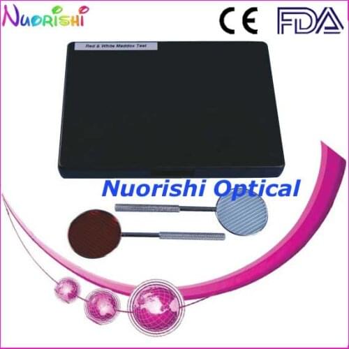 Ophthalmic Optometry Maddox Lens Kit Set 2 pcs in A Black Plastic Hard Case E09-5505 Free Shipping