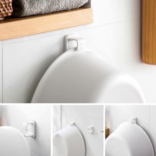 Multifunction Kitchen Bathroom Storage Rack Basin Holder Washbasin Holder Hook Bathroom Seamless Free Punch Wall-mounted Hook
